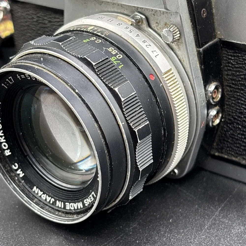 Minolta SRT 101 Film Camera w/ MC ROKKOR PF 50mm f 1.7 Lens